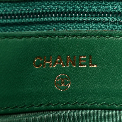 Chanel Caviar Timeless CC Card Holder Flap Wallet Green 6 of 12