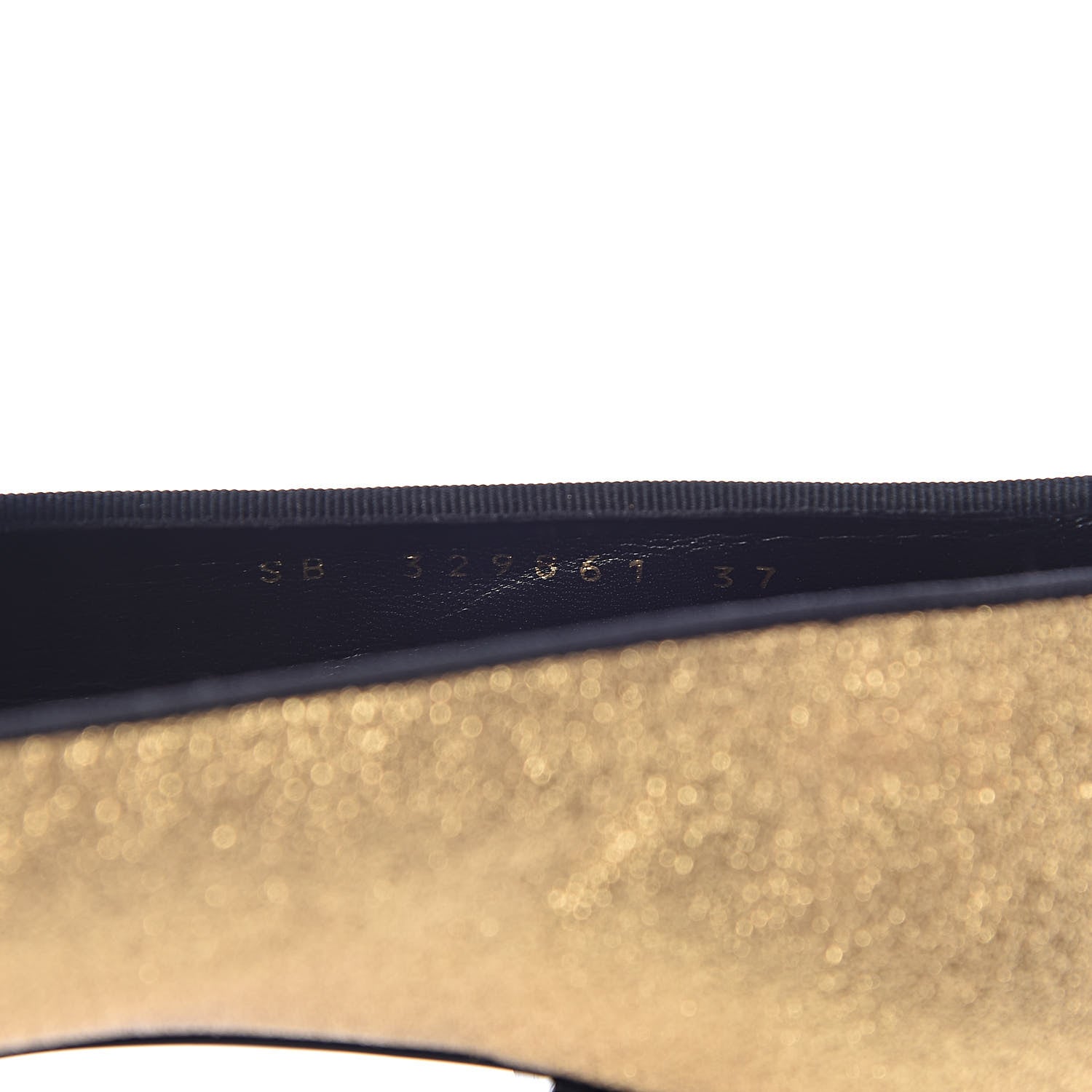 Saint Laurent Metallic Calfskin Smoking Slipper Flat Loafers 37 Gold 10 of 11