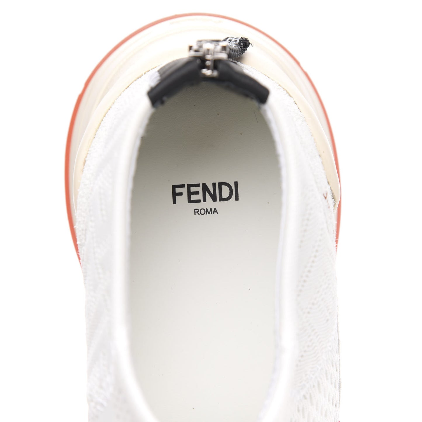 Technical 3D Mesh Womens FFluid Zip Up Sneakers 39 White Latte Ruggine