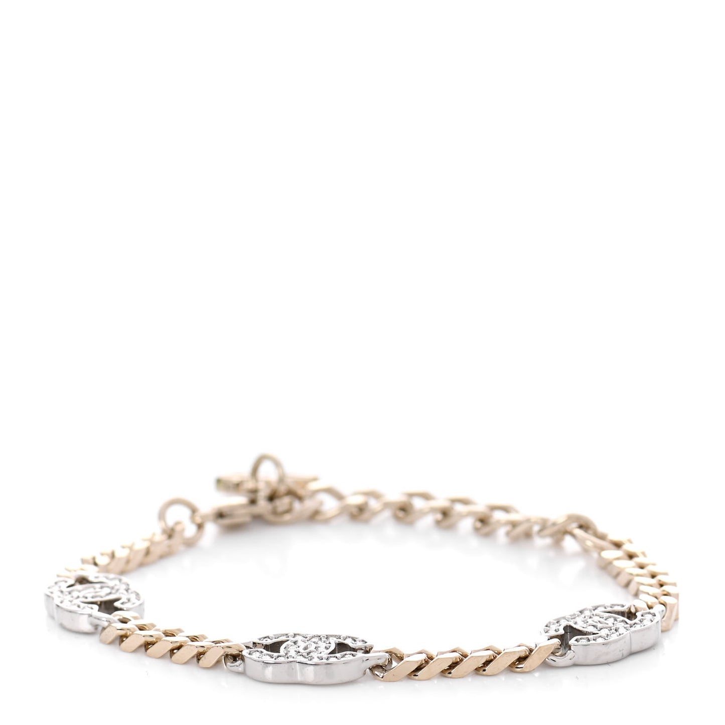 Crystal CC Chain Bracelet Gold Silver