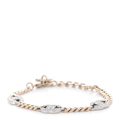 Chanel Crystal CC Chain Bracelet Gold Silver 1 of 4