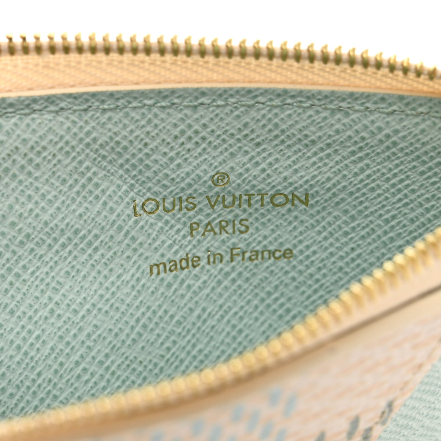 Damierlicious Zipped Romy Card Holder Pistachio Green