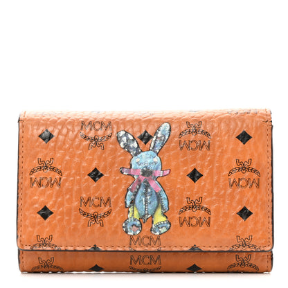 MCM Visetos Rabbit Tri-Fold Wallet Cognac 1 of 13
