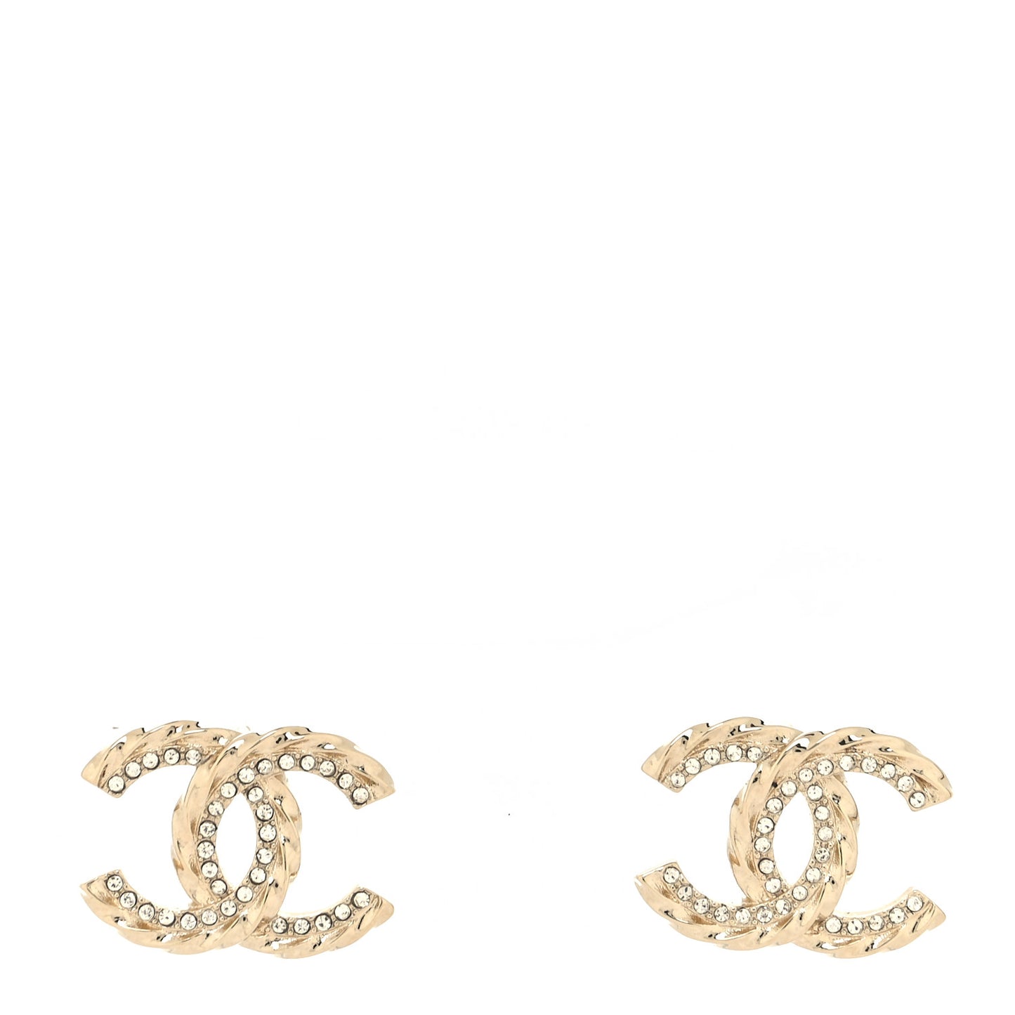 Crystal CC Earrings Gold