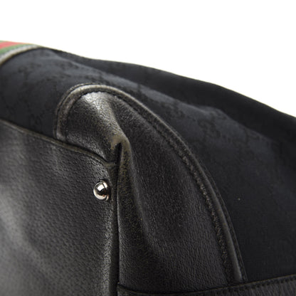 Gucci Monogram Web Large Treasure Boston Tote Black 18 of 25