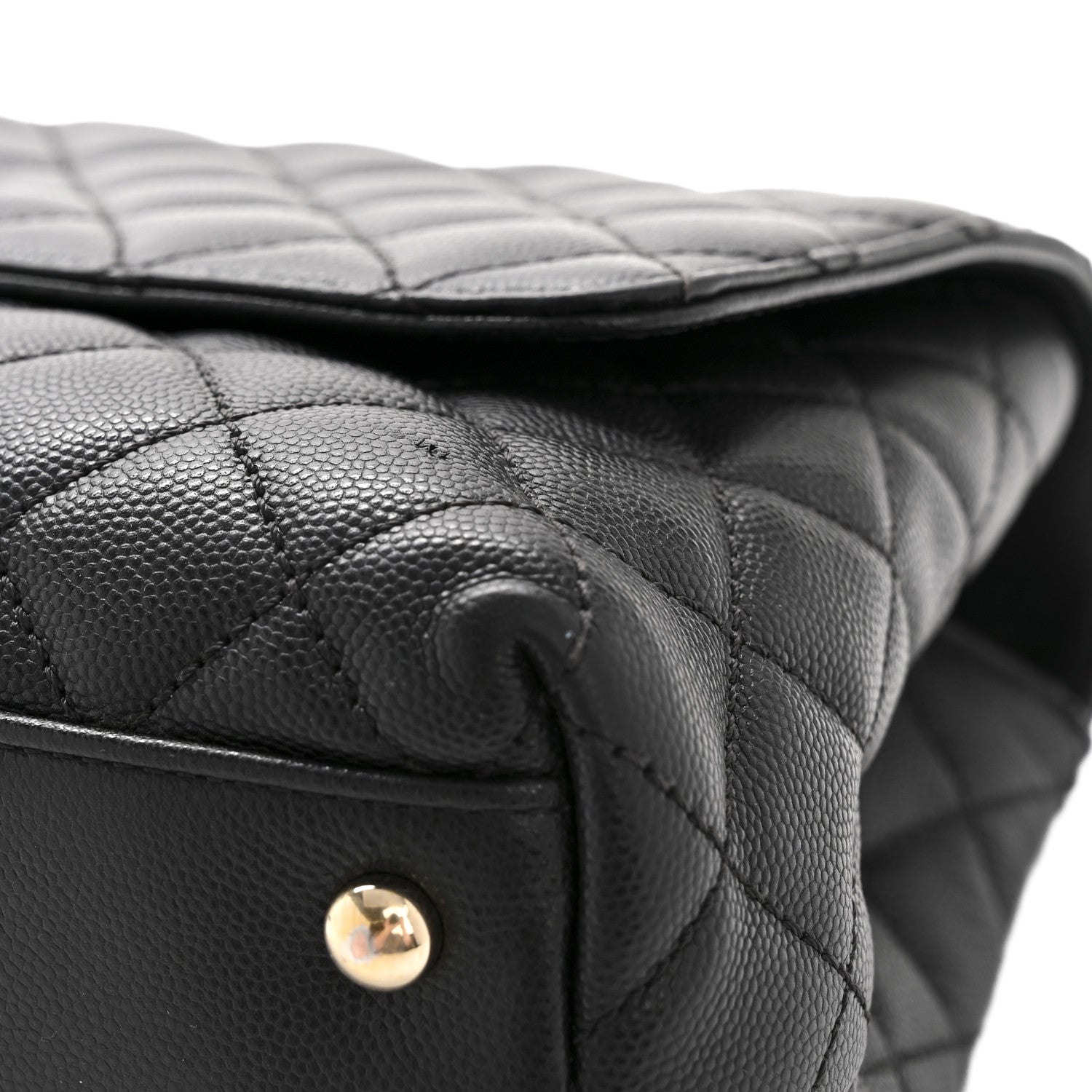 Chanel Caviar Quilted Small Coco Handle Flap Black 12 of 15