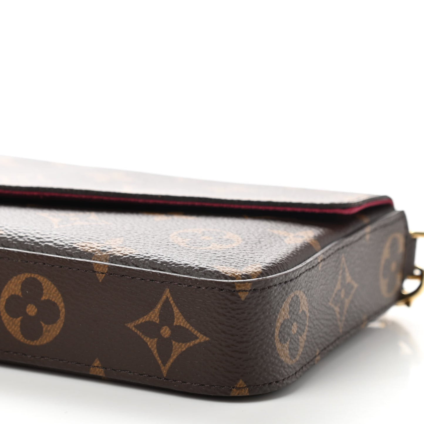 Monogram Pochette Felicie Chain Wallet Fuchsia
