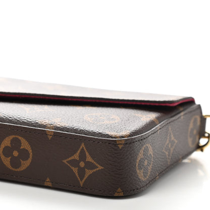 Louis Vuitton Monogram Pochette Felicie Chain Wallet Fuchsia 11 of 12