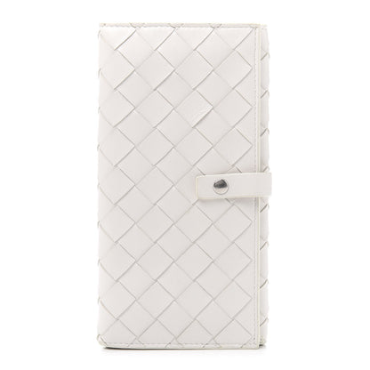 Bottega Veneta Nappa Intrecciato Continental Snap Wallet White 1 of 11