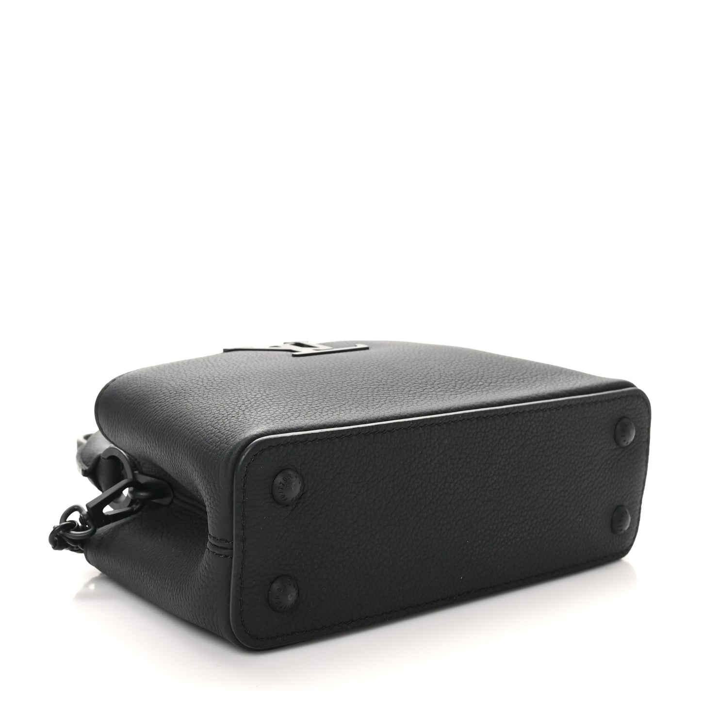 Matte Taurillon Capucines East West Mini All Black