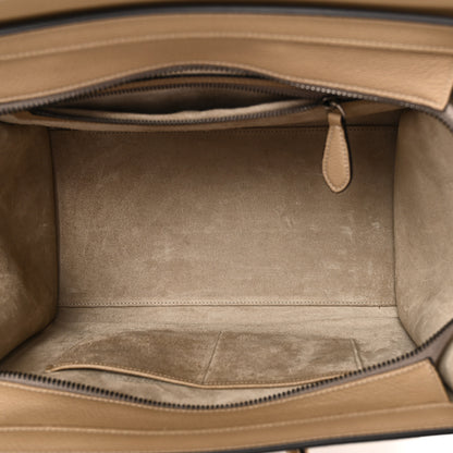 Celine Drummed Calfskin Mini Luggage Dune 5 of 11