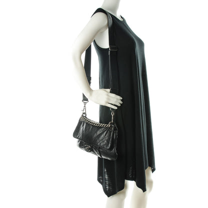 Chanel Calfskin Coco Pleats Messenger Flap Black 2 of 8