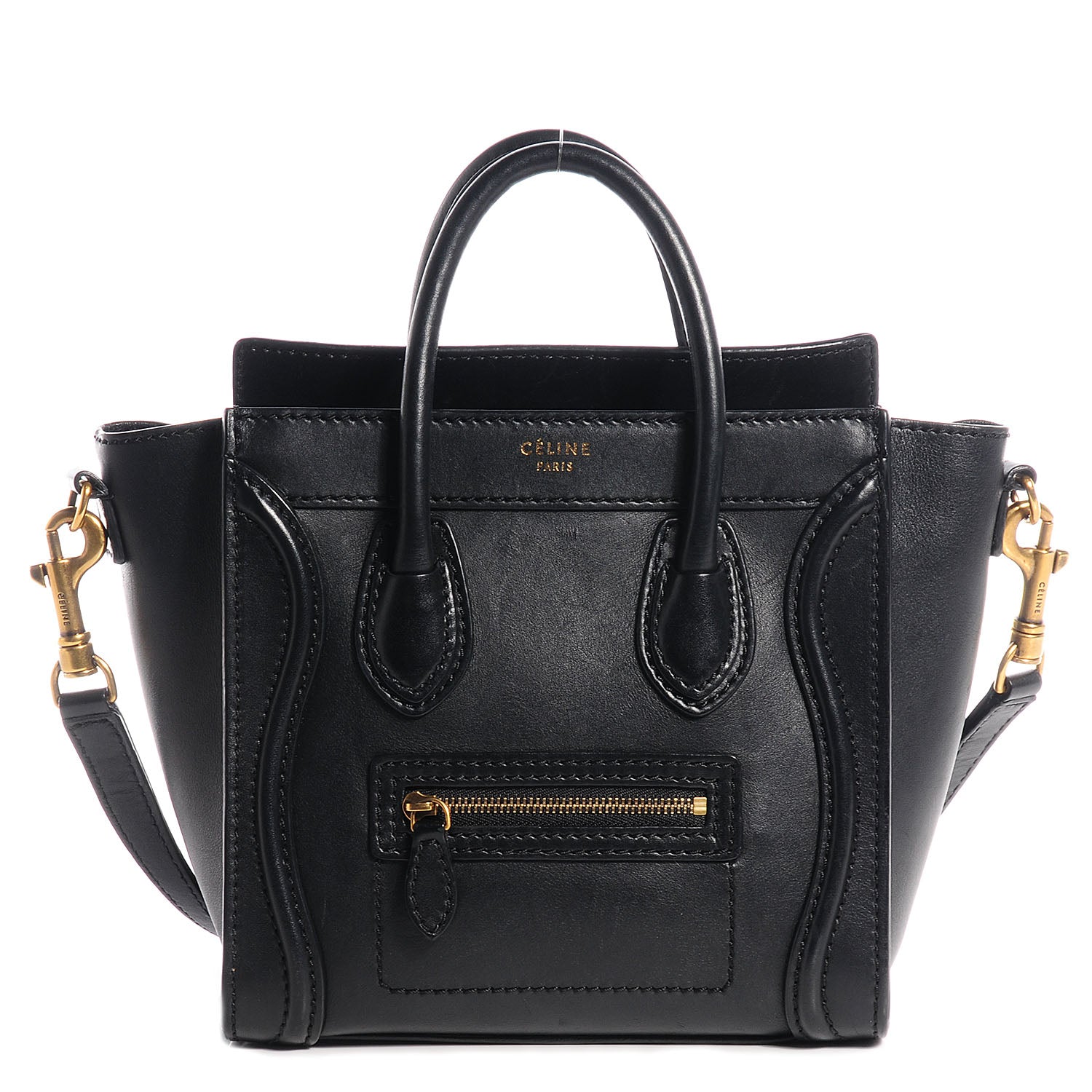 Celine Smooth Calfskin Nano Luggage Black 1 of 11