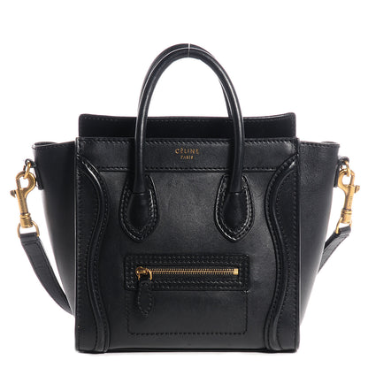 Celine Smooth Calfskin Nano Luggage Black 1 of 11