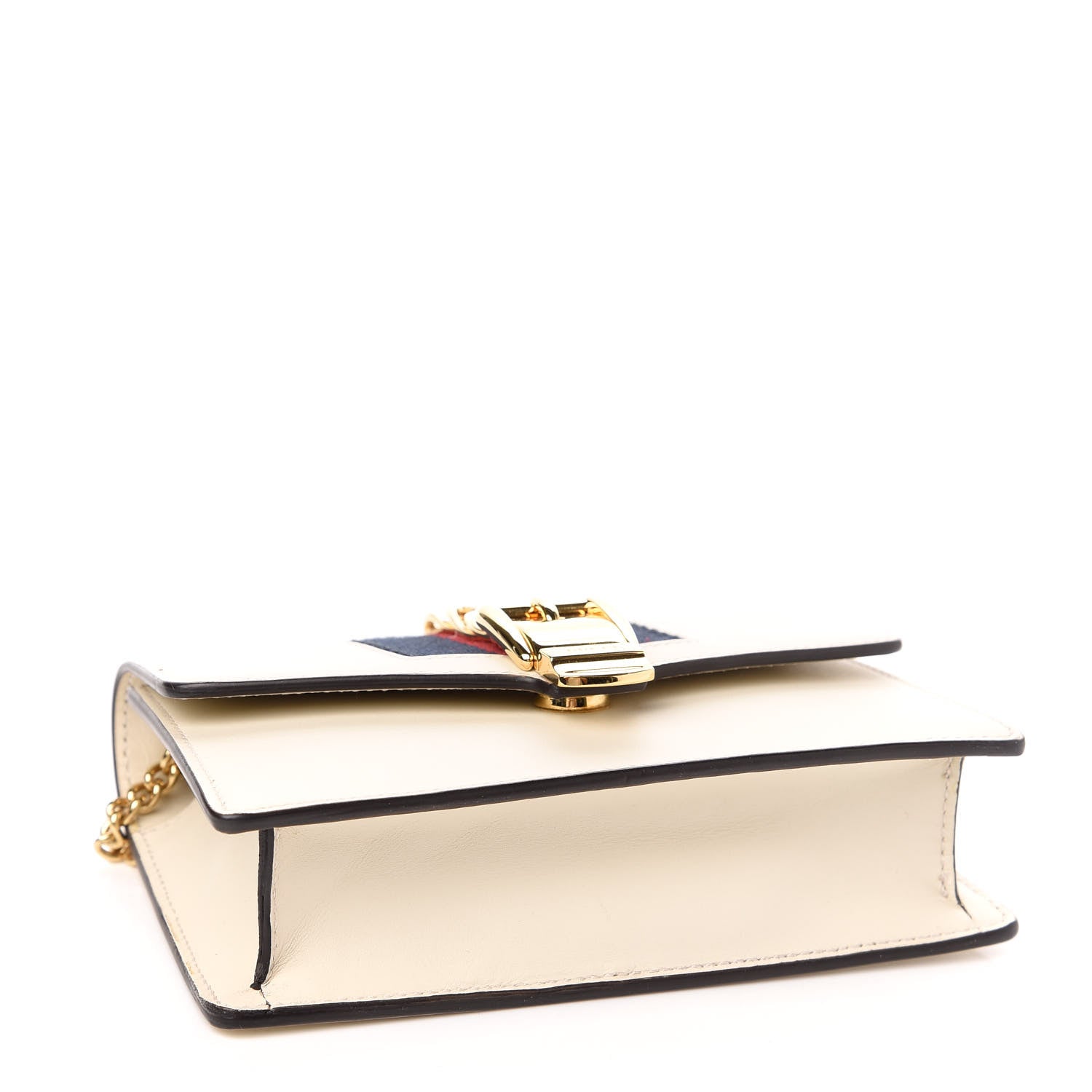 Gucci Calfskin Super Mini Sylvie Chain Shoulder Bag White 4 of 11