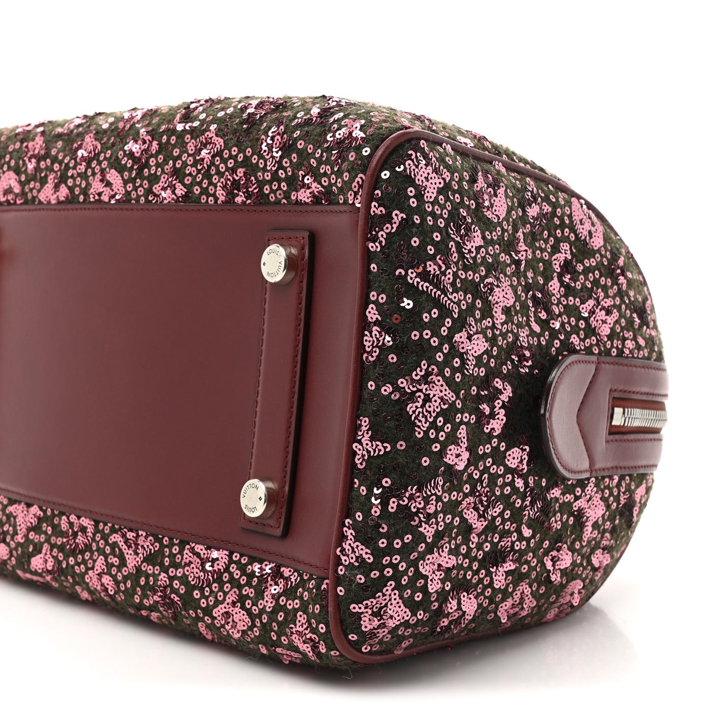 Sequin Monogram Sunshine Express Speedy Burgundy