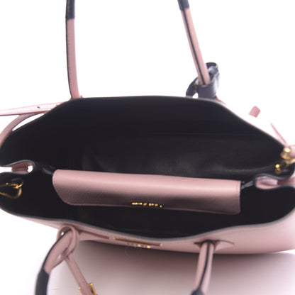 Prada Saffiano Cuir Medium Bi-Color Double Bag Pesco Baltico 6 of 15