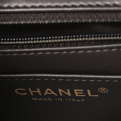 Chanel Shaded Patent Calfskin Quilted Mini Rectangular Flap Green Orange Dark Brown 6 of 9