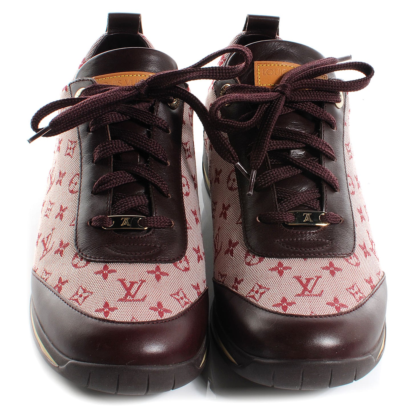 Mini Lin Monogram Sneakers Tennis Shoes 39 Cherry