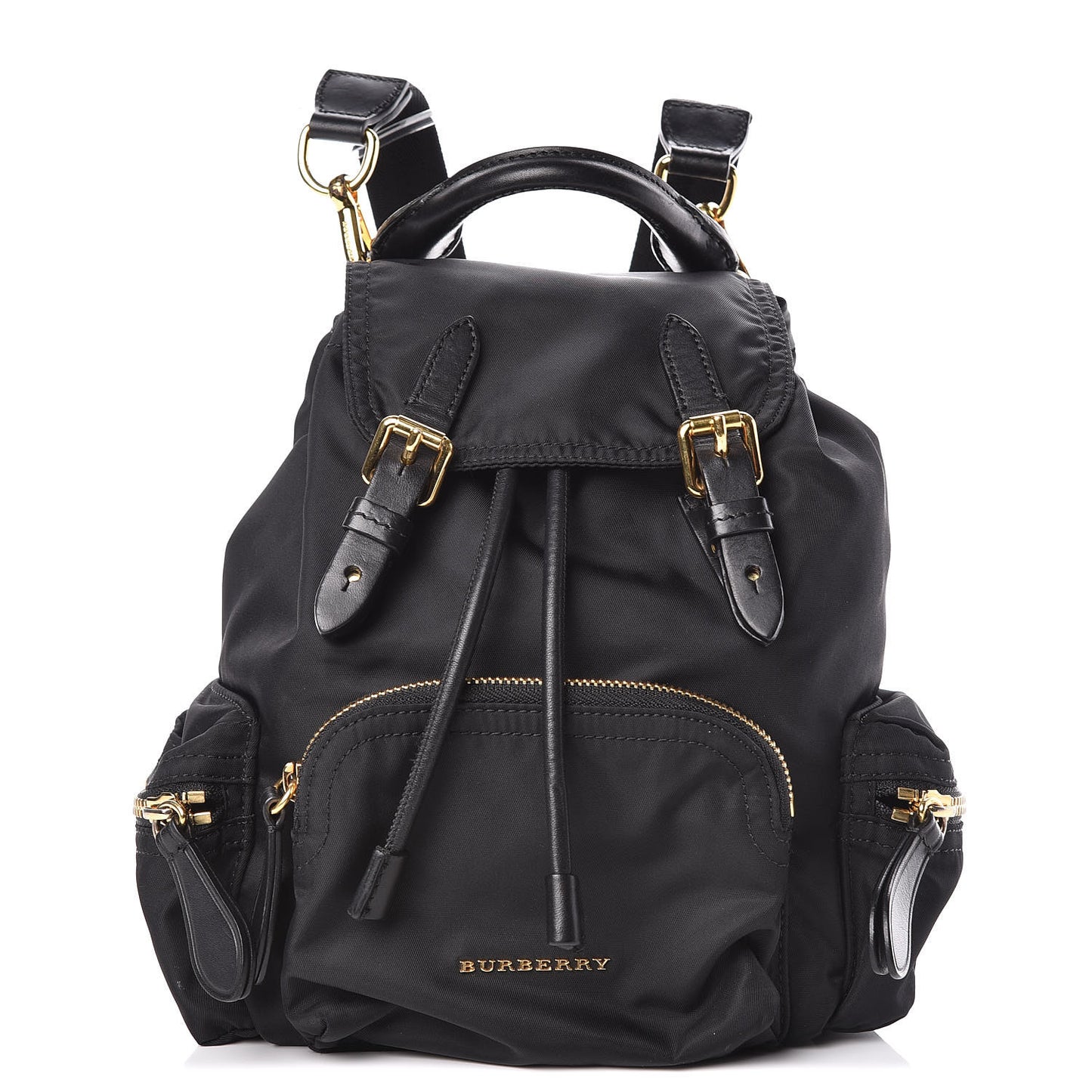 Nylon Small Rucksack Backpack Black