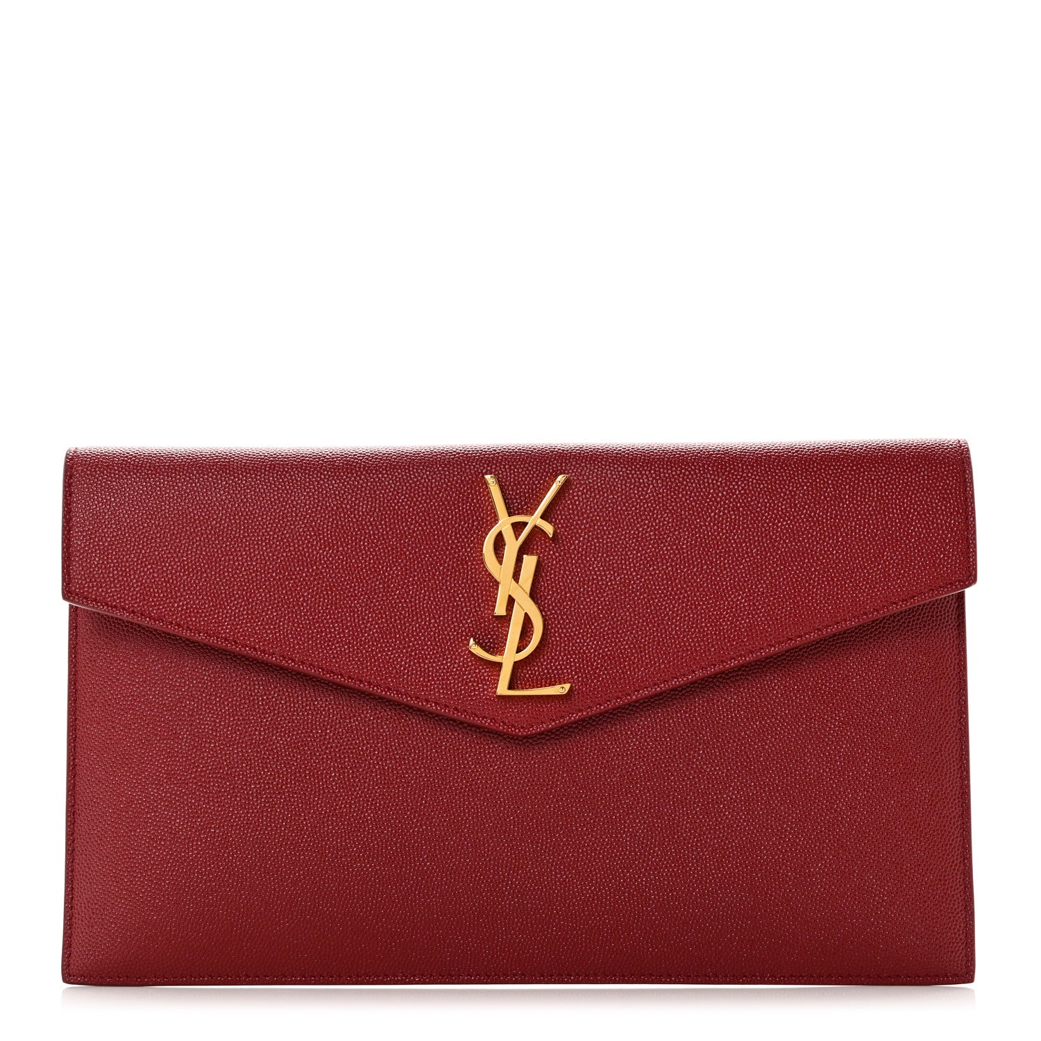 Saint Laurent Grain De Poudre Uptown Pouch Red 1 of 8
