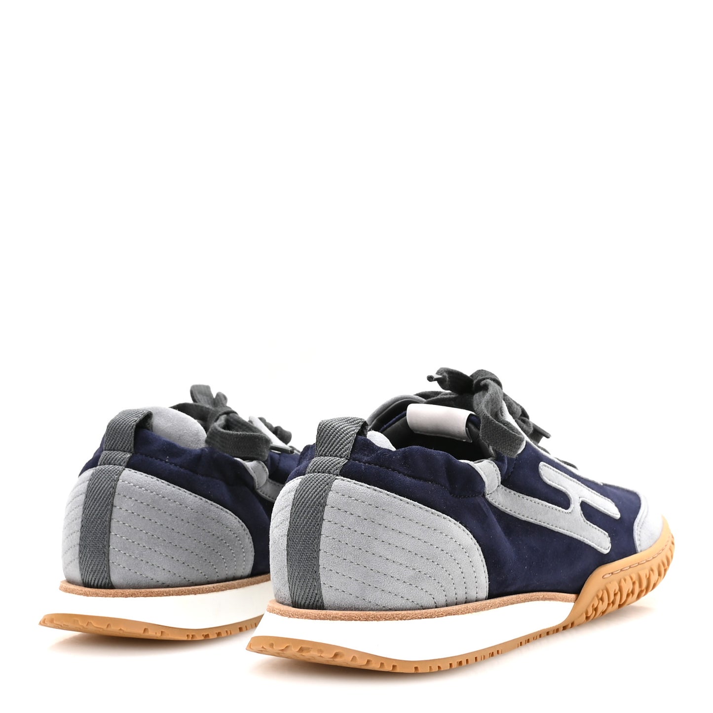 Suede Goatskin Jet Sneakers 37 Marine Gris Orage