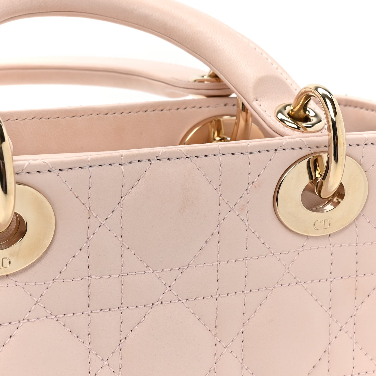 Lambskin Cannage Small My ABCDior Lady Dior Light Pink