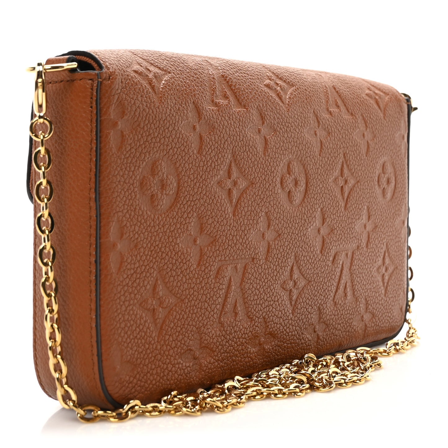 Empreinte Pochette Felicie Chain Wallet Cognac