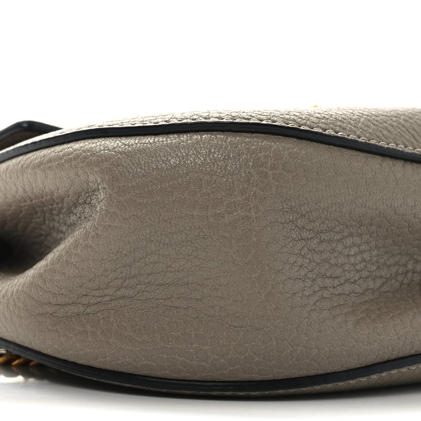 Grained Lambskin Mini Drew Shoulder Bag Motty Grey