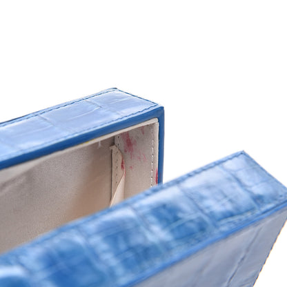 Nancy Gonzalez Crocodile Box Clutch Blue 9 of 11