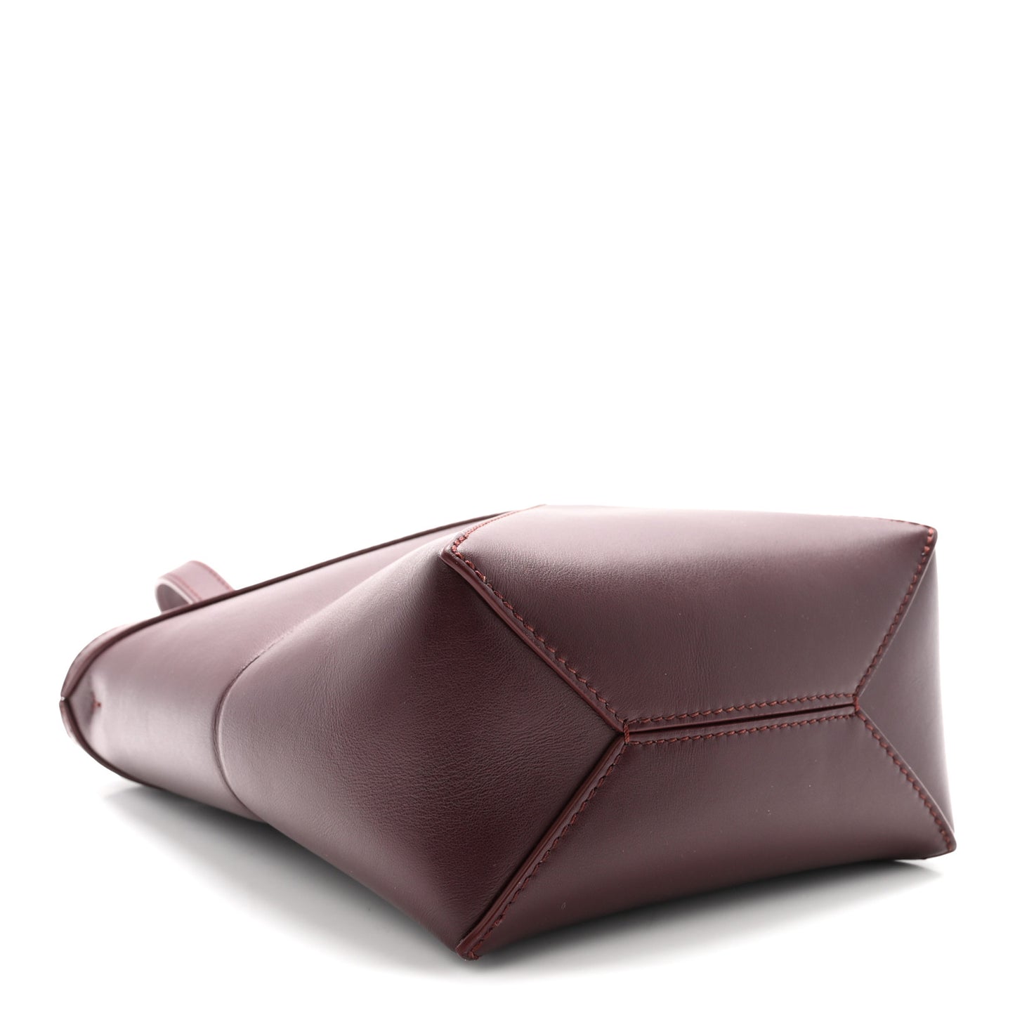 Shiny Calfskin Mini Puzzle Fold Tote Burgundy