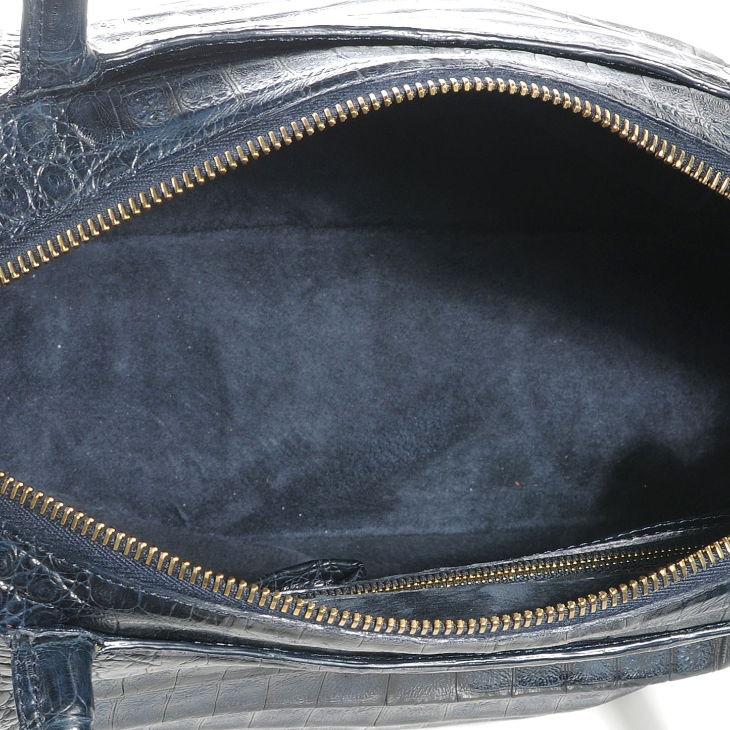 Crocodile Tassel Handbag Navy