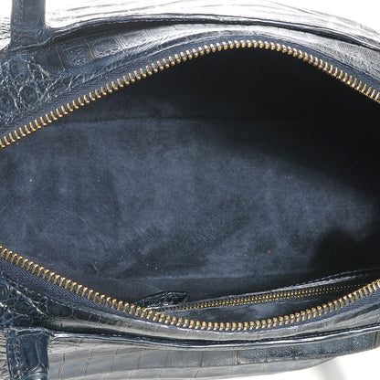 Nancy Gonzalez Crocodile Tassel Handbag Navy 5 of 7