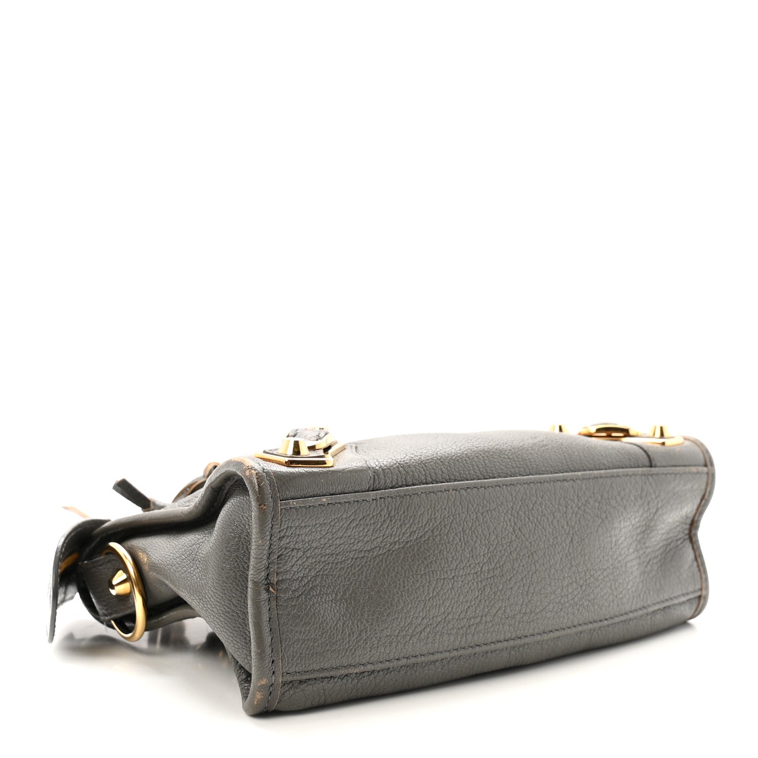 Balenciaga Chevre Gold Metallic Edge Hardware Mini City Gris Acier 4 of 10