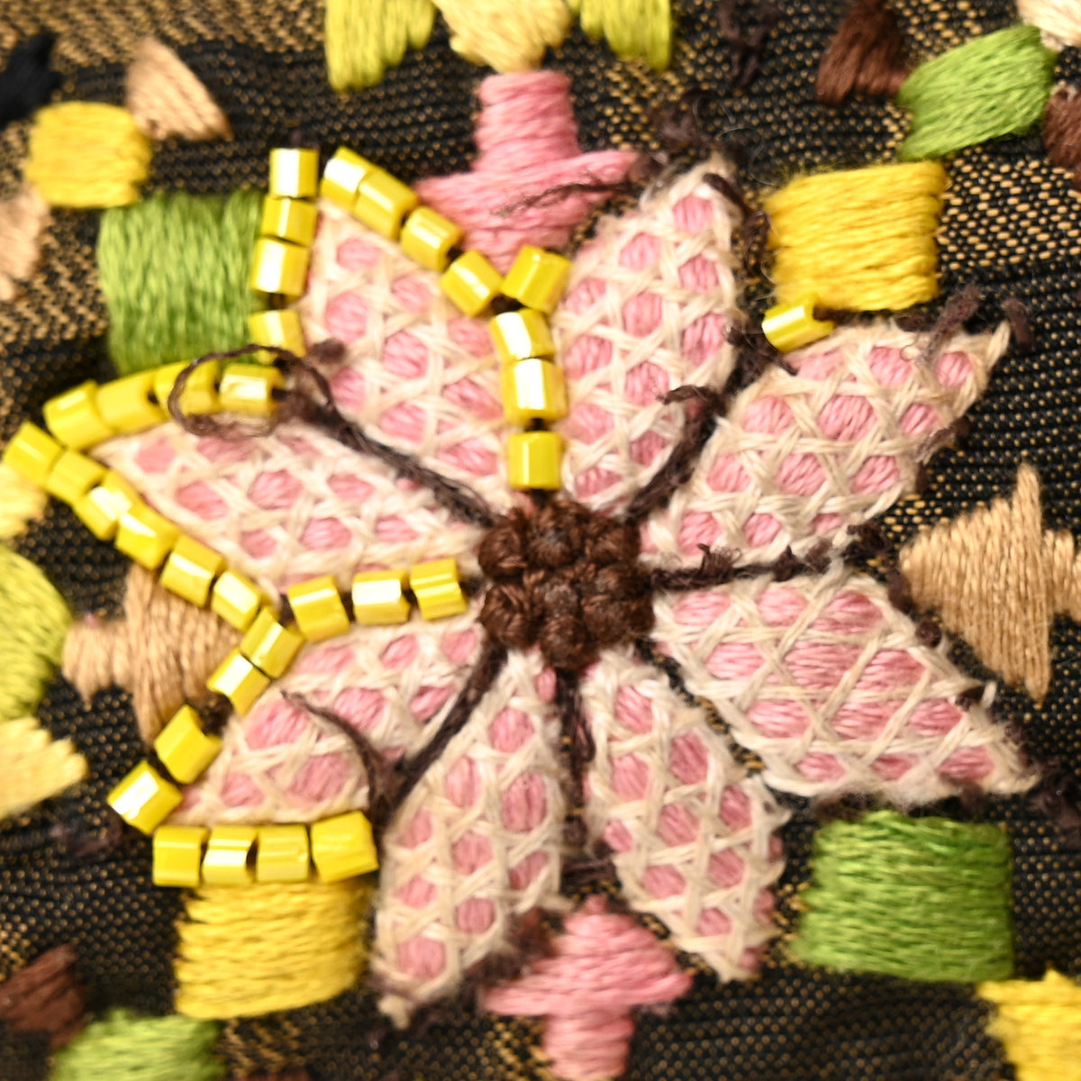Lizard Zucca Embroidered Mama Baguette Pink Multicolor