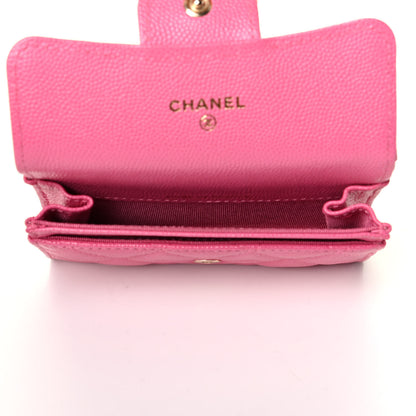 Chanel Caviar Quilted Flap Card Holder Wallet Pink 8 of 11