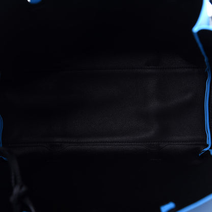 Balenciaga Veau Baltimore Double Sided Small Everyday Tote Bleu Turquoise Black 6 of 9