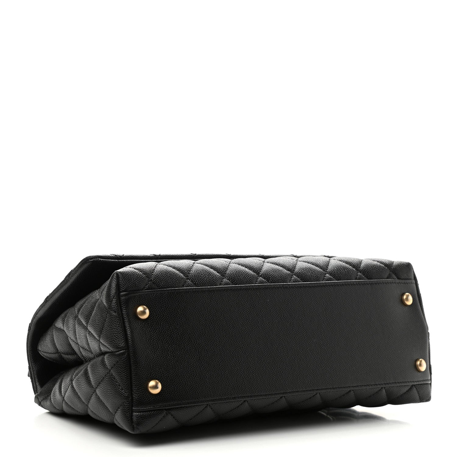 Chanel Caviar Elaphe Quilted Small Coco Handle Flap Black 4 of 10