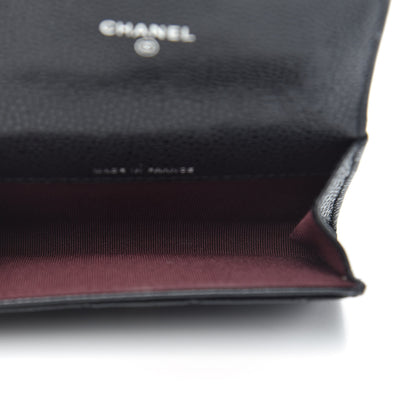 Chanel Caviar Quilted Flap Card Holder Wallet Black 5 of 9