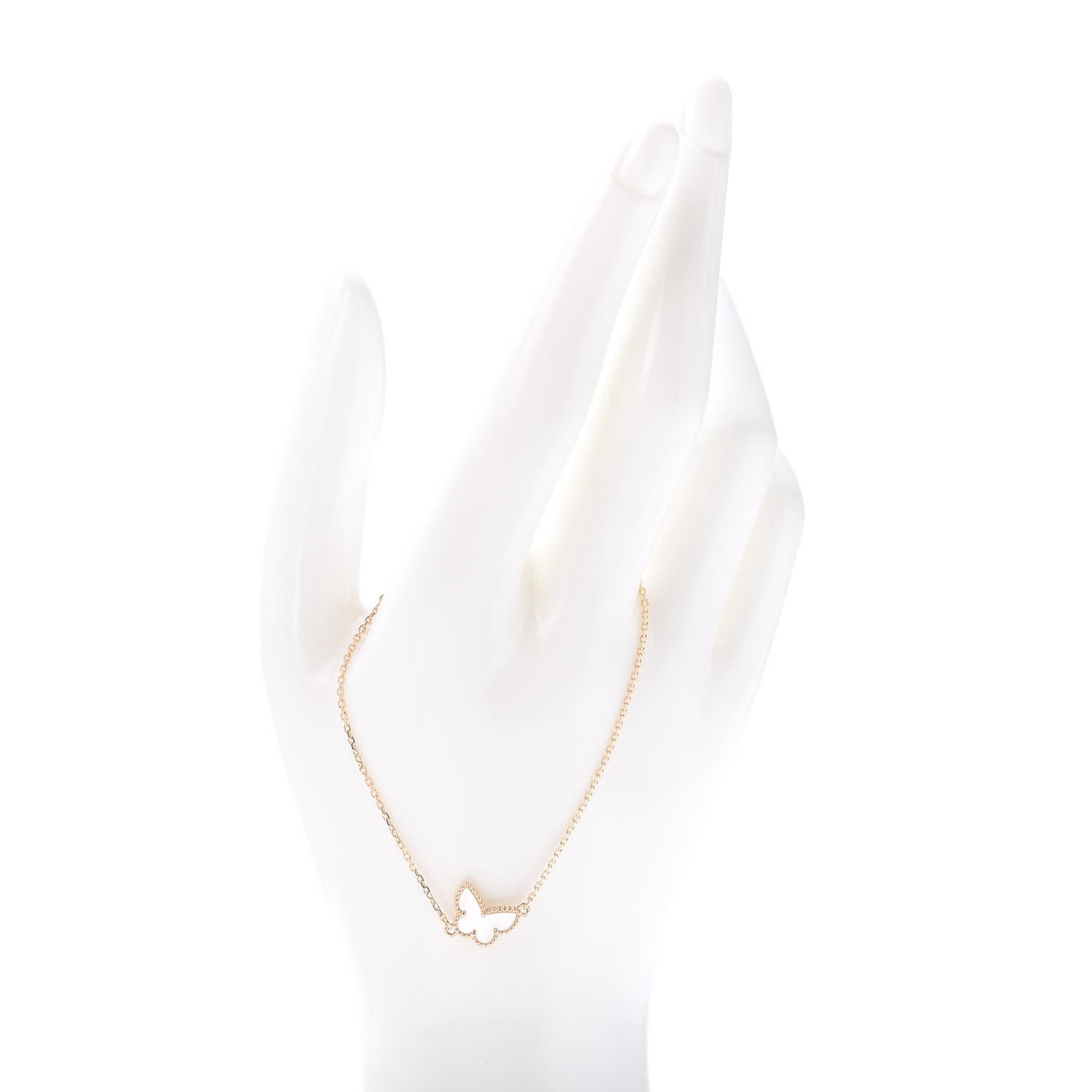 18K Yellow Gold Mother of Pearl Sweet Alhambra Butterfly Bracelet