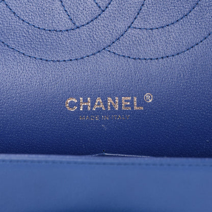 Chanel Patent Quilted Jumbo Double Flap Dark Blue 7 of 8