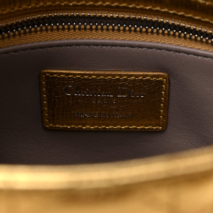 Christian Dior Metallic Grained Calfskin Cannage Small Lucky Badges My Lady Dior Gold 7 of 11