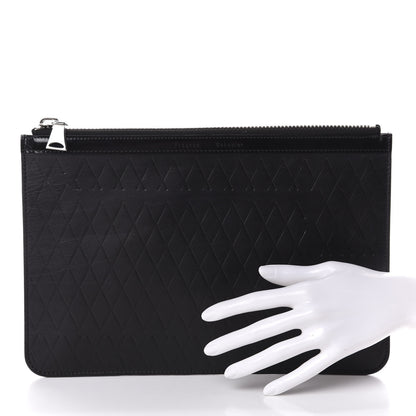 Proenza Schouler Diamond Calfskin Embossed Zip Pouch Black 2 of 6