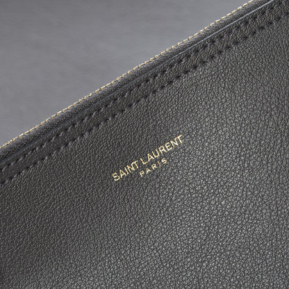 Saint Laurent Calfskin Large Shopping Tote Earth 6 of 13