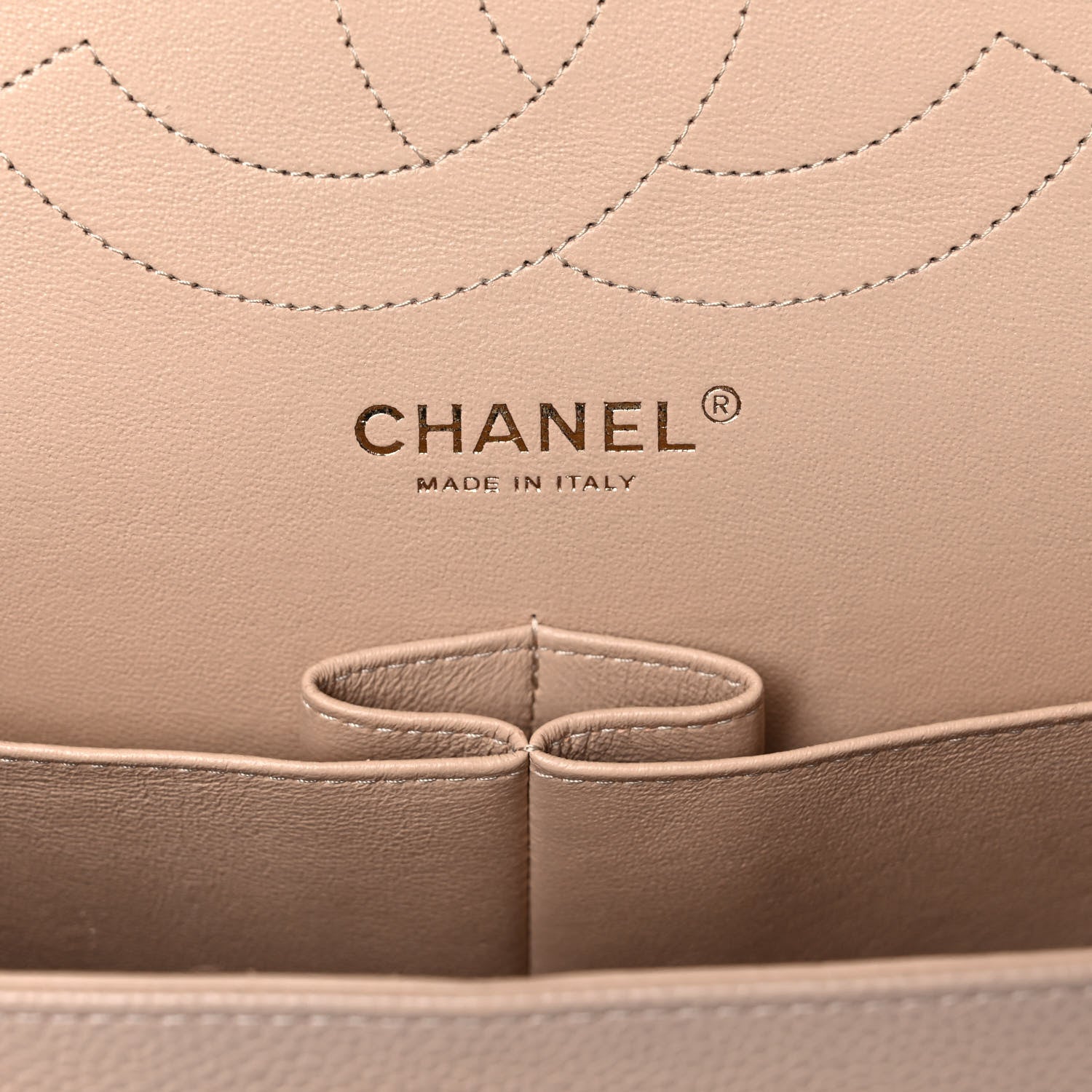Chanel Caviar Quilted Jumbo Double Flap Beige Clair 5 of 11