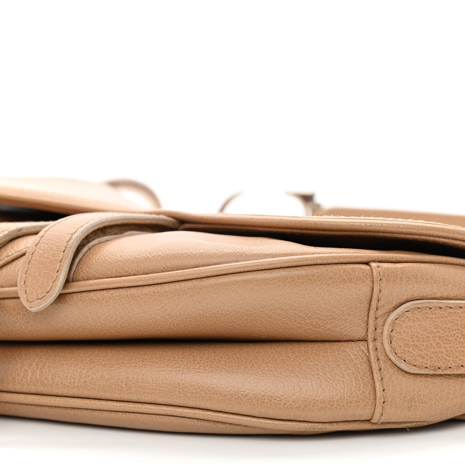 Christian Dior Grained Calfskin Saddle Bag Beige 11 of 14
