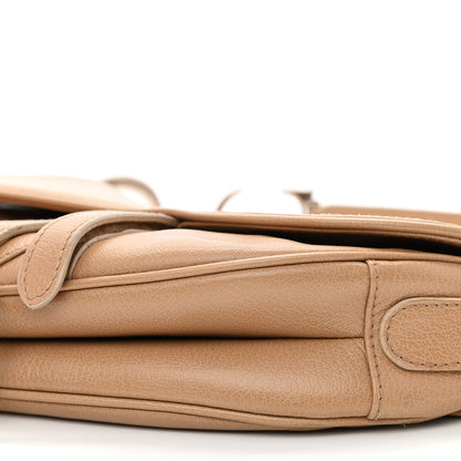 Christian Dior Grained Calfskin Saddle Bag Beige 11 of 14