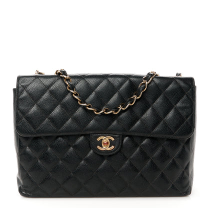 Chanel Caviar Quilted Jumbo Single Flap Black 1 of 12