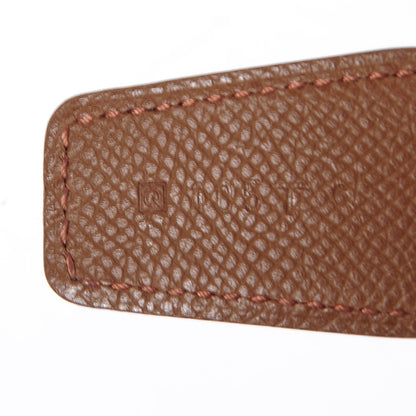 Hermes Epsom Swift Reversible Collier De Chien 32mm Belt 105 Alezan and Vert Canopee 6 of 7