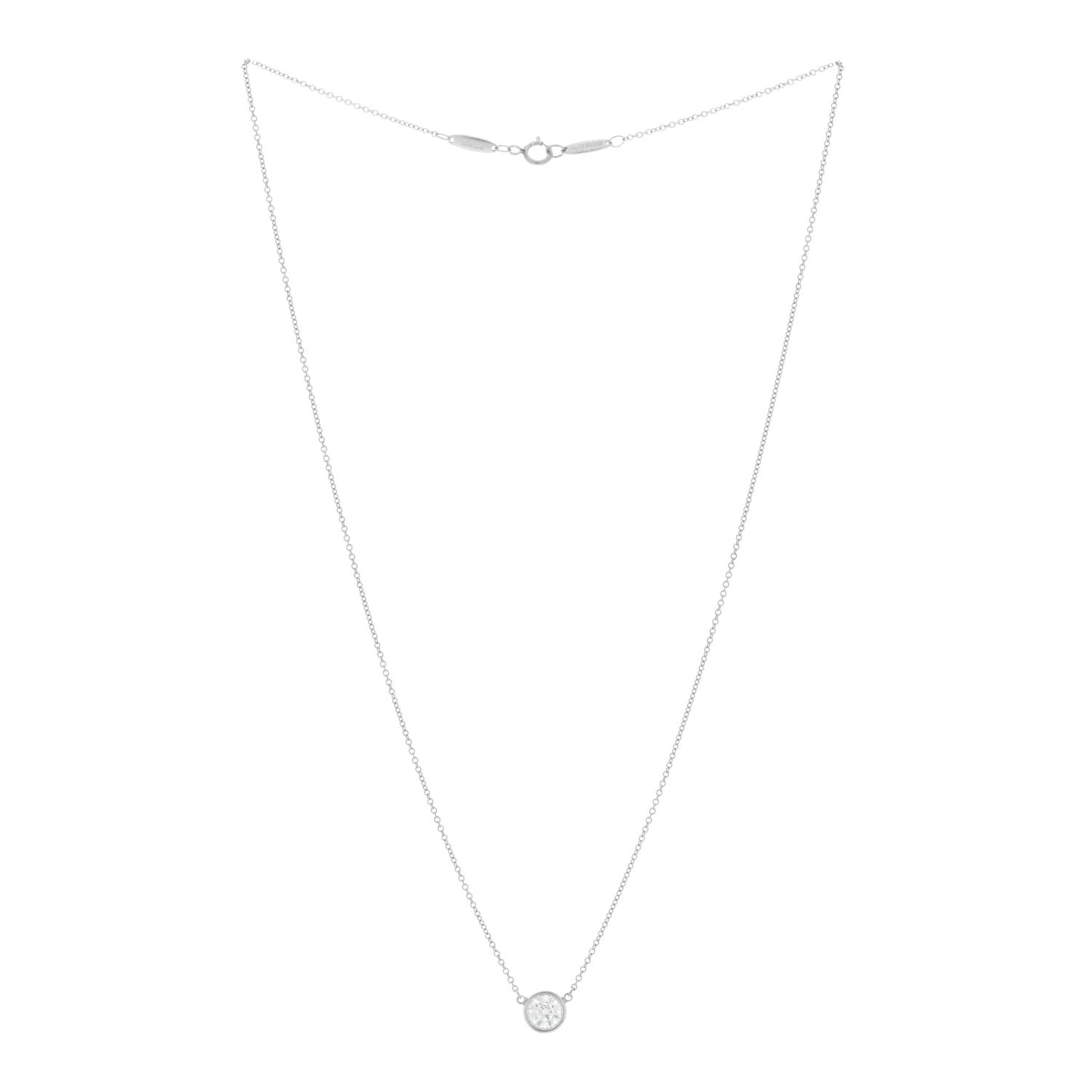 Platinum Diamond .65ct Elsa Peretti Diamonds by the Yard Pendant Necklace